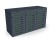 Zabudowa do pojemników na odpadki 3x120 l stal ocynkowana malowana