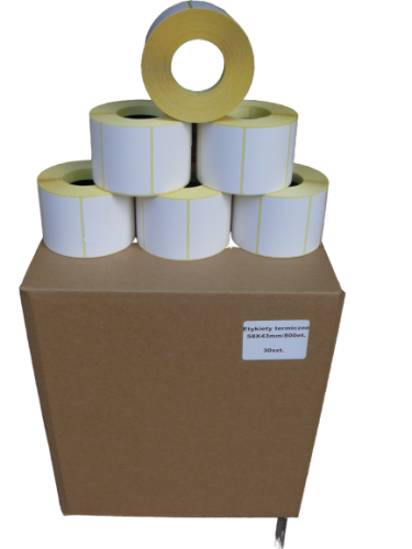 Samoprzylepne etykiety termiczne do wag 58x43 mm
