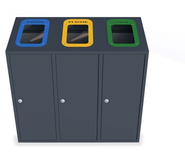 Trzymodułowy kosz do segregacji Etna III 40 l