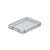 Ażurowa skrzynka plastikowa Basicline 40x30x7 cm szara