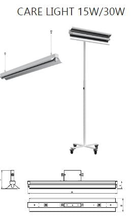 Metalowa oprawa UVC Care Light 30 W biała