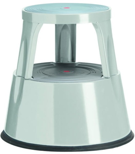 Taboret ze stopniami metalowy 2 stopnie szary