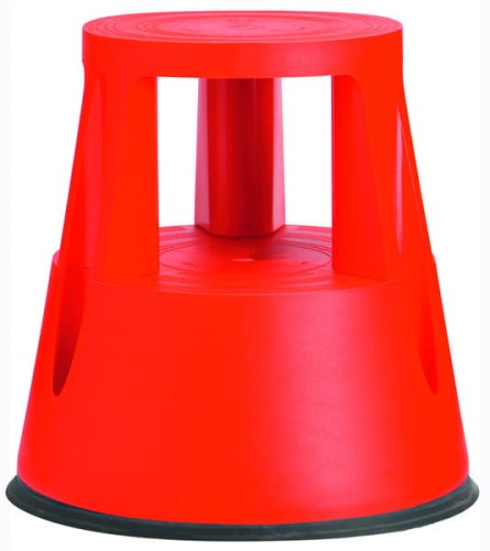 Taboret stopniowy plastikowy 2 stopnie czerwony