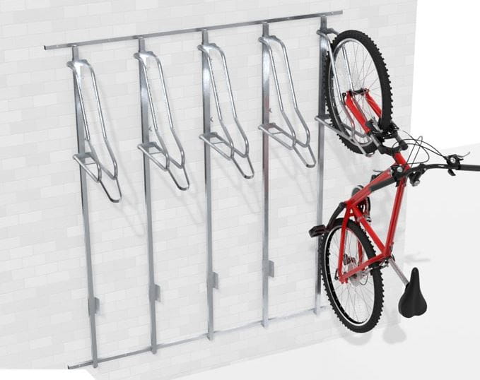Wieszak na rowery Lift 5 Premium na 5 stanowisk ze stali nierdzewnej