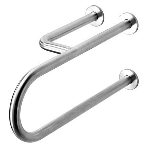 Poręcz stała dla niepełnosprawnych lewa 550 mm stal matowa