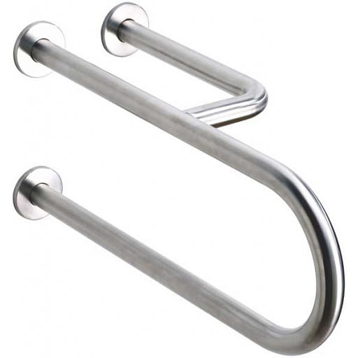 Poręcz stała dla niepełnosprawnych prawa 550 mm stal matowa