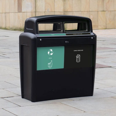 Dwukomorowy pojemnik do segregacji odpadów Nexus Evolution City Duo
