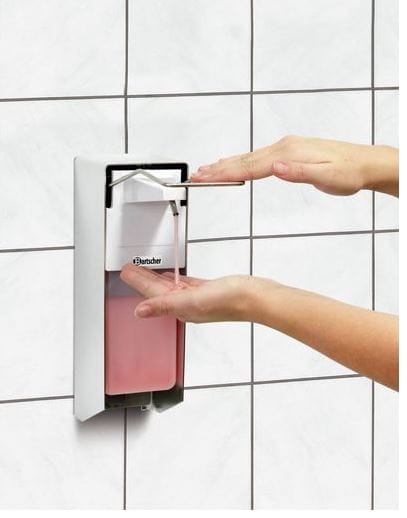 Ścienny dozownik mydła z aluminium PS 0,9L-W
