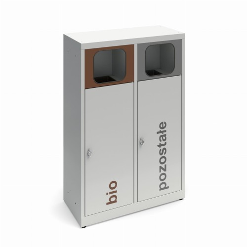 Kosz do segregacji ANT-3 z ramką na worki RAL7035