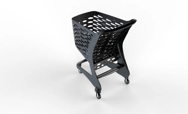 Kompaktowy wózek zakupowy Rabtrolley Mini Eko 80 l