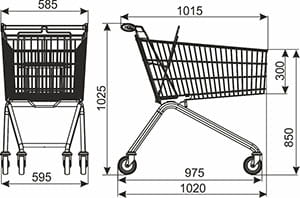 Wózek sklepowy z siedziskiem dla dziecka 130 l