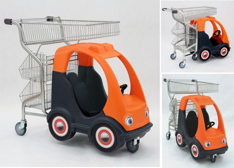 Wózek sklepowy dziecięcy KID-CAR 3 samochodzik 100 l