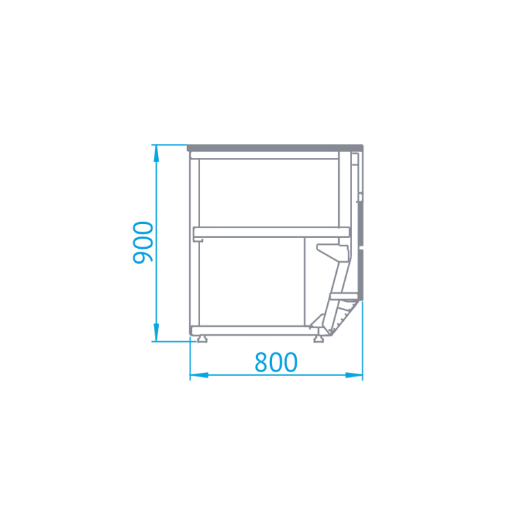 Lada kasowa prosta 100x80x90 cm LK-SiX/X