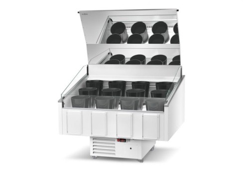 Witryna chłodnicza na kwiaty L-BK 118 długość 118 cm