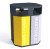 Obustronny kosz do segregacji Etna II owalny 2x114 l