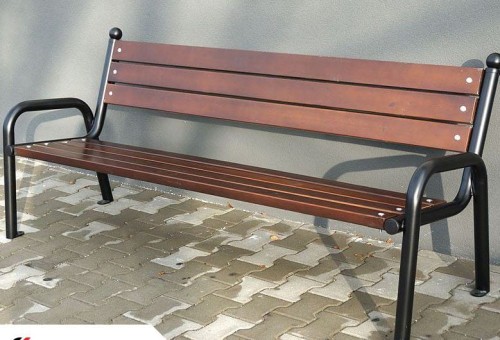 Ławka parkowa Promyk II retro z podłokietnikami