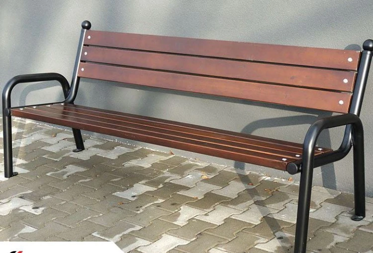 Ławka parkowa Promyk II retro z podłokietnikami