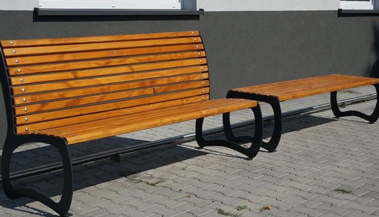 Ławka Koliber ze stali ocynkowanej i drewna