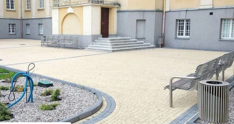 Ławka z oparciem do przykręcenia stal nierdzewna