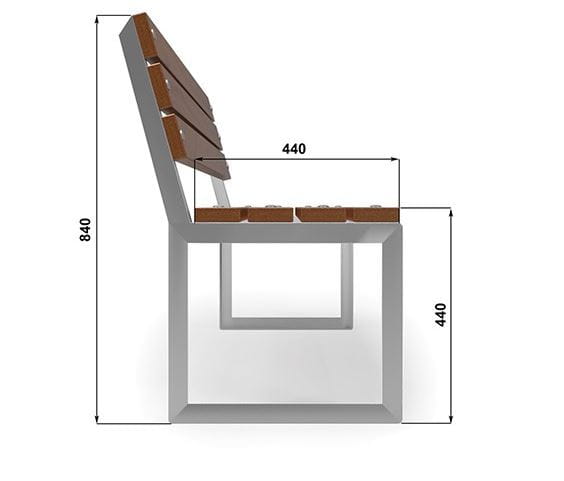 Ławka miejska Brzask do skwerów i placów