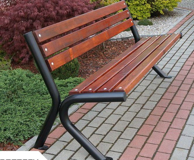 Ławka ogrodowa Czajka ze stali i drewna