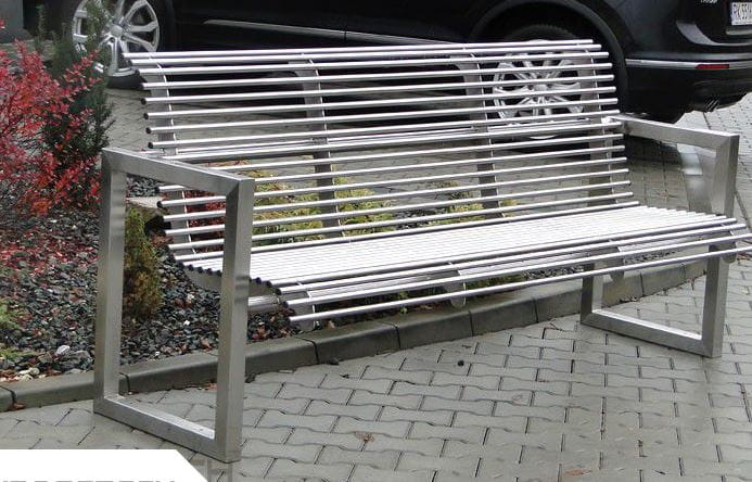 Ławka parkowa Szafir II z podłokietnikami