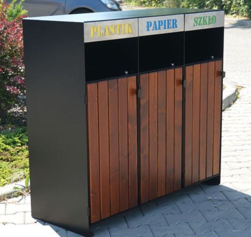 Kosz na odpady Ajaks III 3 pojemniki po 80 l