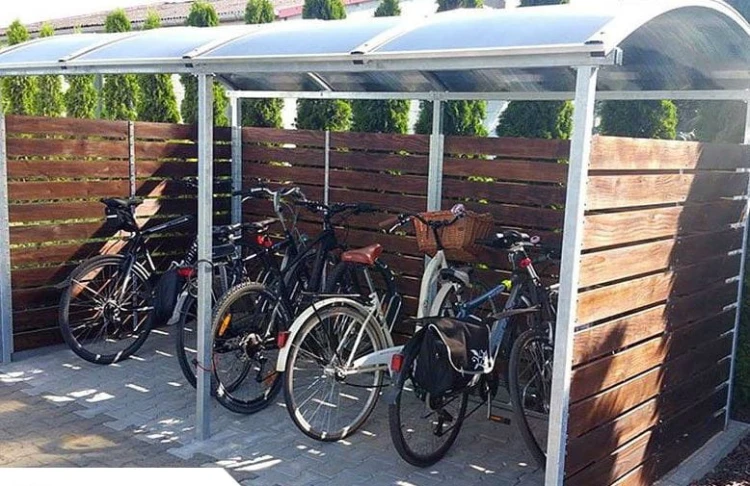 Zabudowana wiata rowerowa na 10 stanowisk