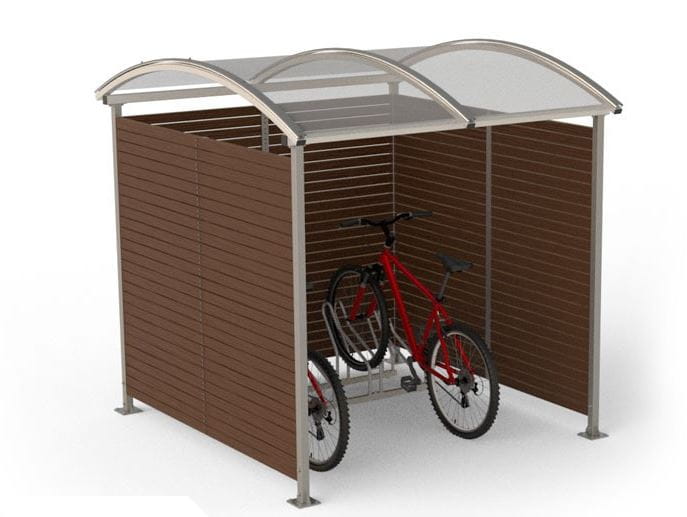 Wiata rowerowa Zorza zabudowana na 5 rowerów