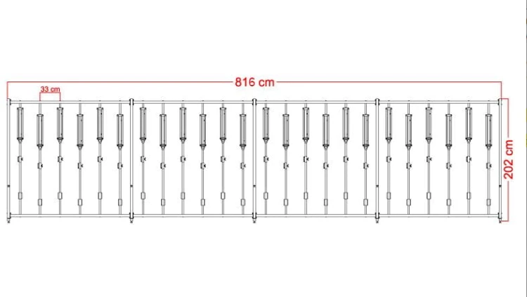 Stojak rowerowy Lift 48 Premium do rowerowni bez ściany