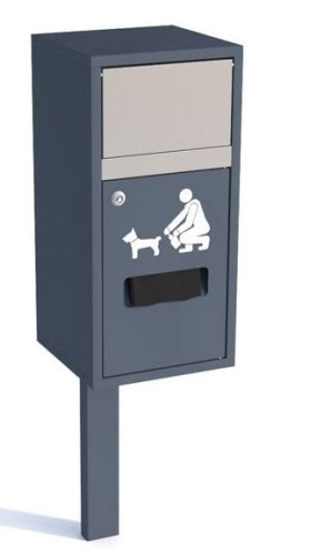 Kosz na psie odchody V 30 l z daszkiem