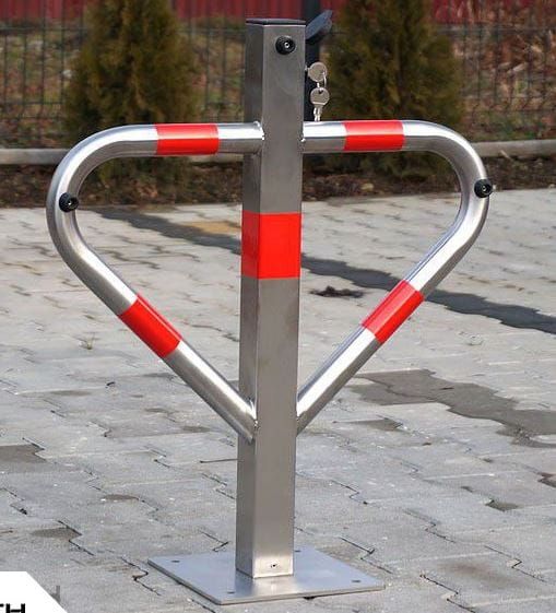 Blokada parkingowa trójkąt duży INOX ze stali nierdzewnej