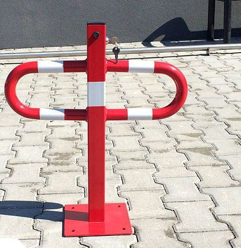 Blokada parkingowa owalna zamykana na zamek samozatrzaskowy