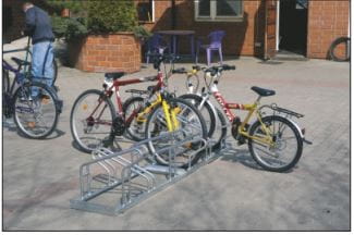 Stalowy stojak do parkowania 5 rowerów model SR-05 N-3 W-2