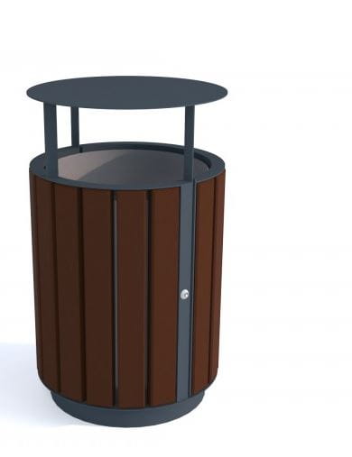 Kosz Onyx owalny z daszkiem 53 l