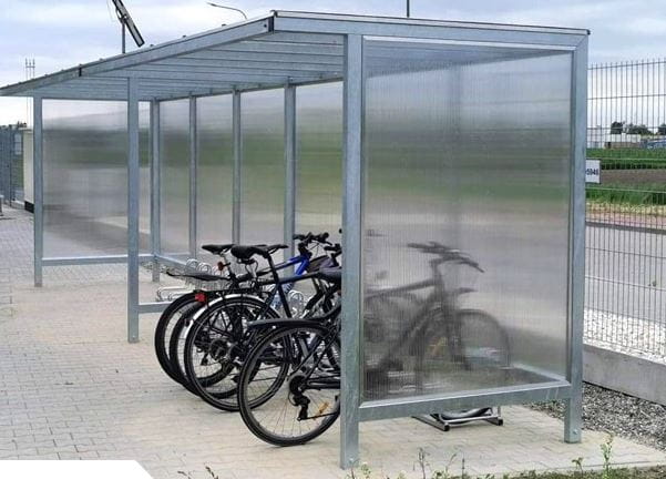 Zabudowana wiata rowerowa na 20 stanowisk Bryza I