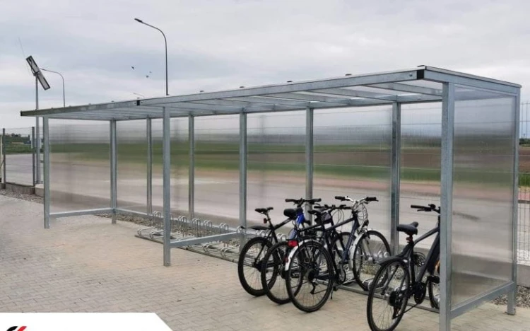 Wiata rowerowa Bryza I 840 cm stal nierdzewna szlifowana