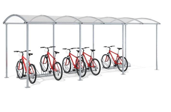 Wiata rowerowa Zorza 630 cm stal ocynkowana