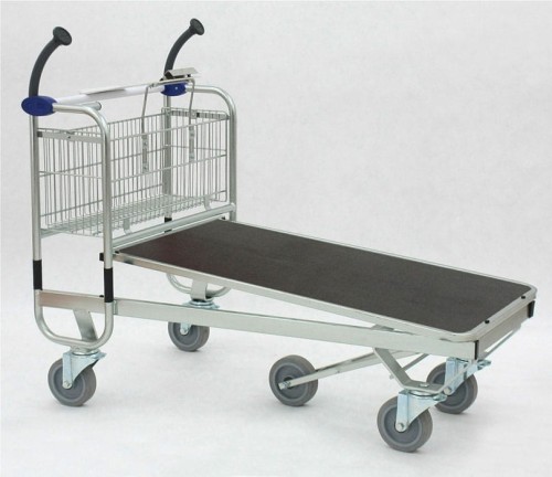 Wózek transportowy Carry 120 z pełną platformą i koszem
