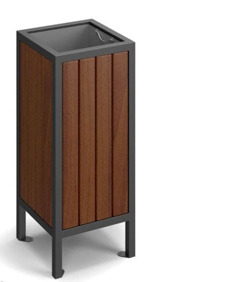 Kosz Onyx A drewniano stalowy 56 l