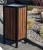 Kosz Onyx A z listwami w kolorze palisander