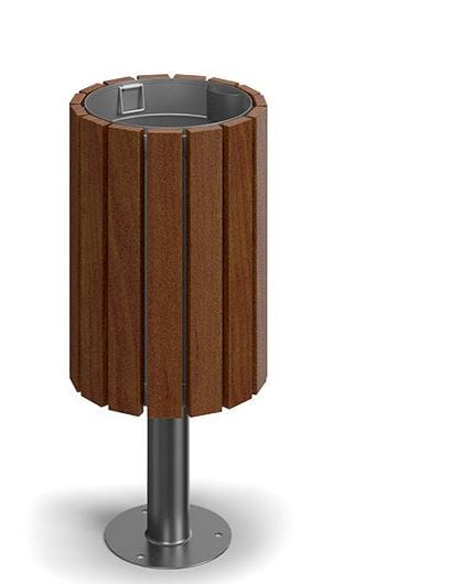 Kosz Koral owalny 30 l stalowo drewniany