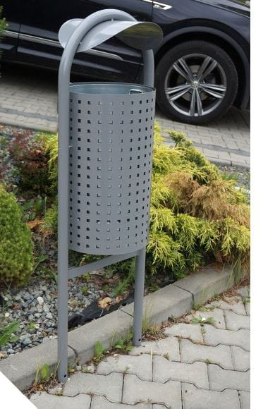 Kosz uliczny Beryl 30 l z daszkiem