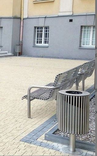 Kosz inox Szafir 30 litrów do przykręcenia lub wbetonowania