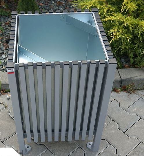 Stalowy kosz na odpady Promyk II 60 l