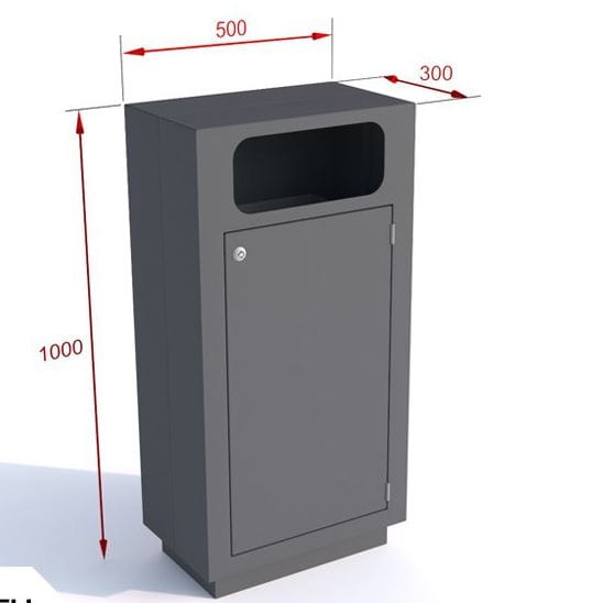 Kosz na śmieci Sorgo 80 l stal ocynkowana