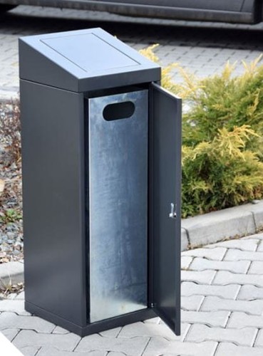 Kosz na odpadki Artemis wykonany z blachy 1,5 mm