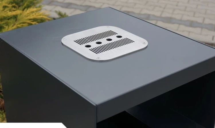 Stalowy kosz na śmieci Orkan 80 l