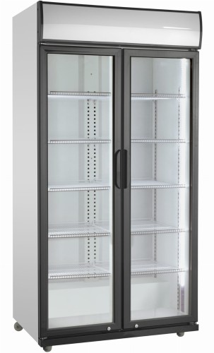 Szafa chłodnicza przeszklona 590 l z czarnym frontem