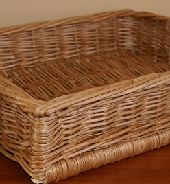 Skrzynka wiklinowa na drewno 100x40x25 cm